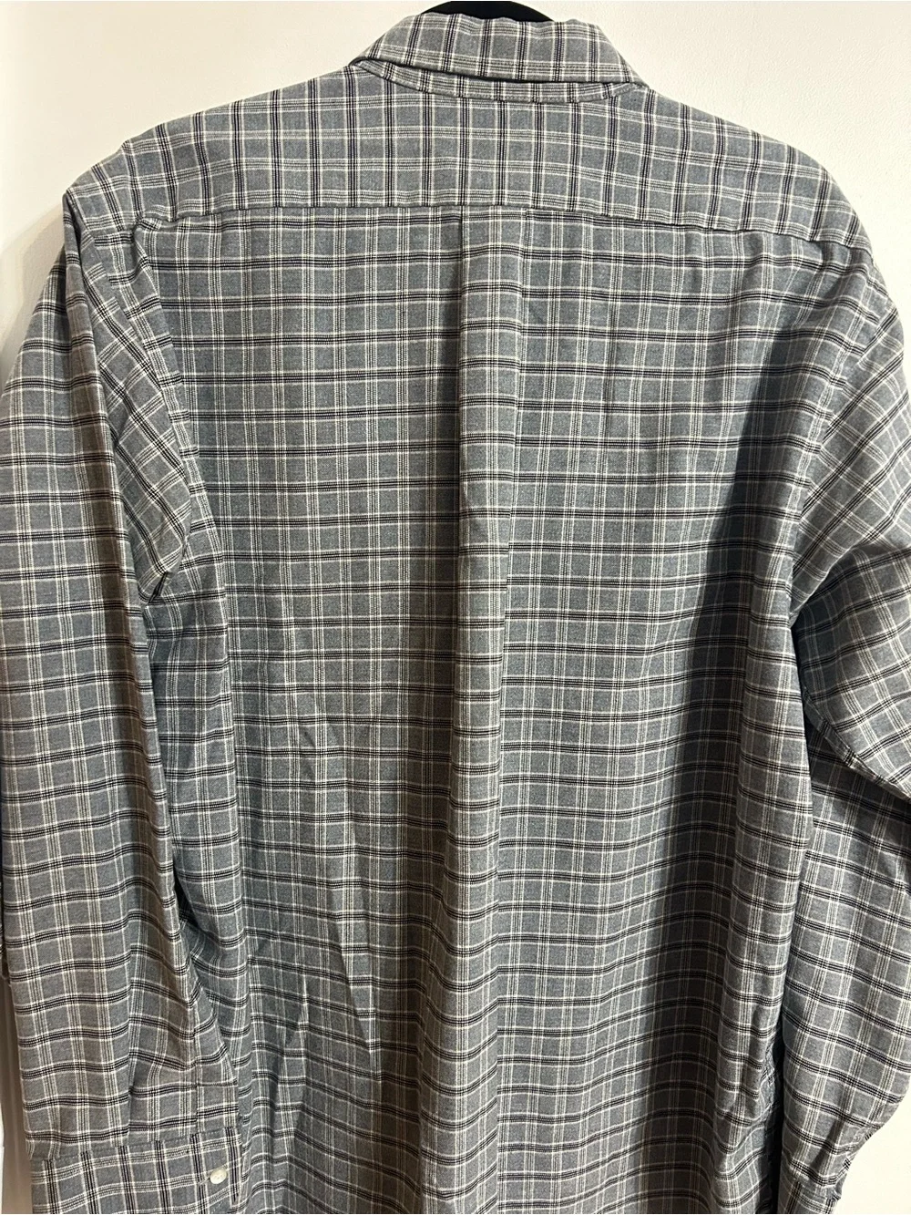 Banana Republic Gray Plaid Button-Down Dress Shirt